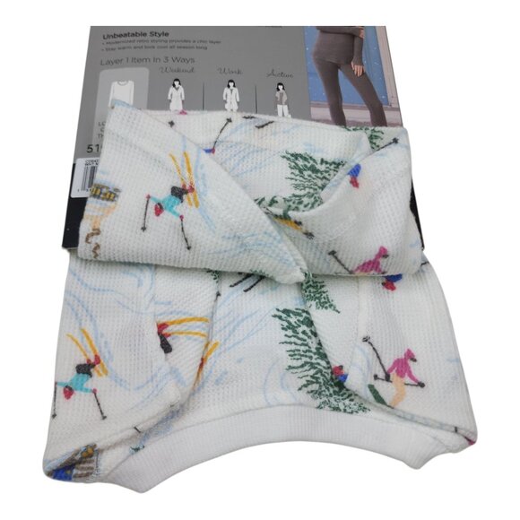 Cuddl Duds Cozy Stretch Thermal Long Sleeve Crew Small Thumbholes Womens Top - Picture 3 of 10